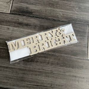 Merry & Bright Wood Decor Christmas Sign